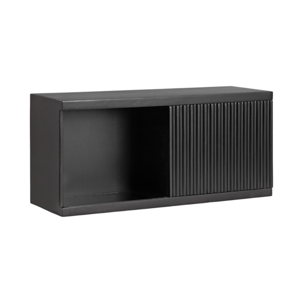 Black Furrow Cabinet Wall Shelf | Kirklands Home