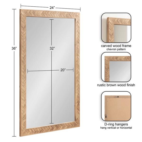 Braywood Chevron Rectangle Wall Mirror