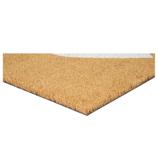 White Heart Coir Doormat, 20x34