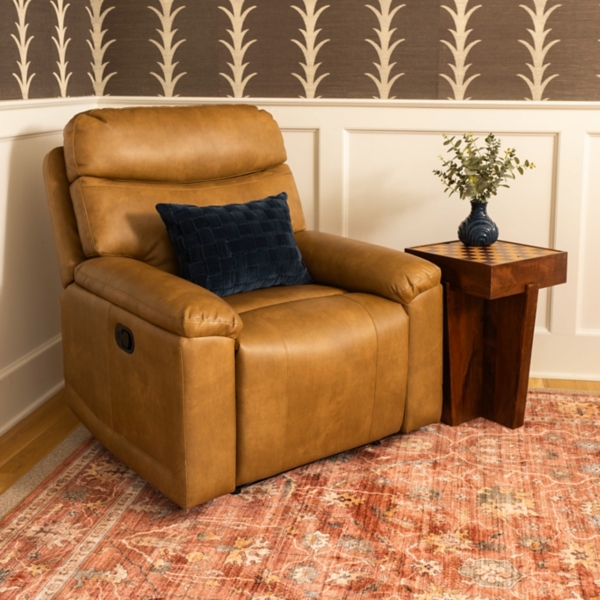 Brooks Pebble Faux Leather Recliner