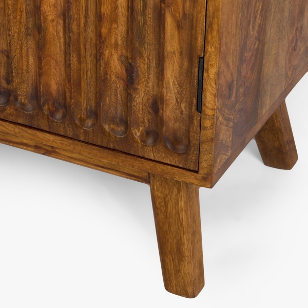 Warm Wood Hudson 4-Door Cabinet