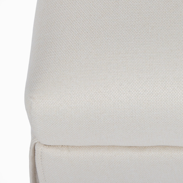 Cream Skirted Dining Chair with Castors