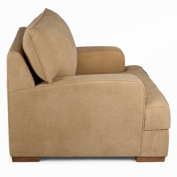 Camel Upholstered Chair and a Half