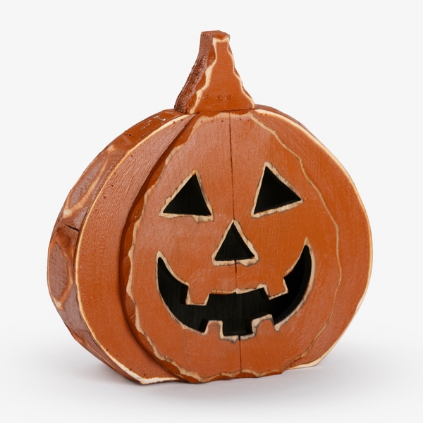 Orange Jack O Lantern Porch Pumpkin, 13 in.