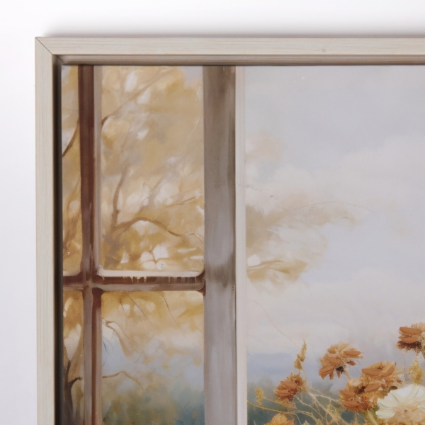 Pumpkin View Framed Canvas Art Print