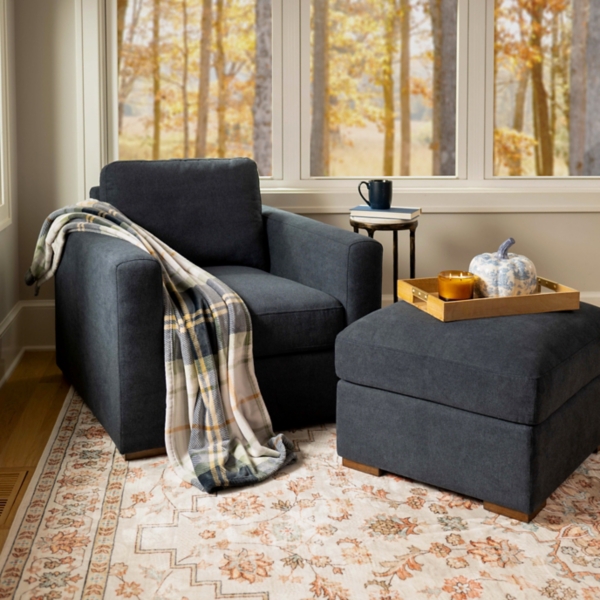 Brooks Blue Upholstered Armchair