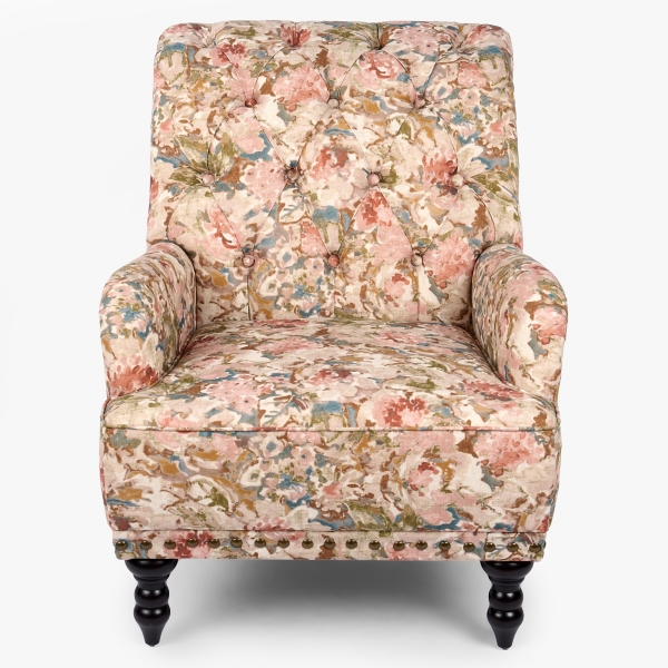 Jewel Floral Tufted Rebecca Armchair