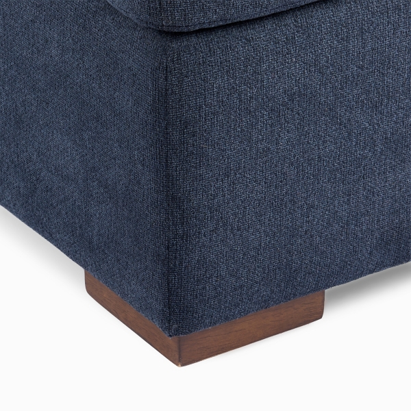 Brooks Blue Upholstered Ottoman