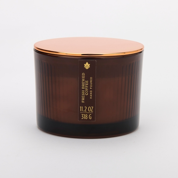 Fresh Brewed Coffee Copper Lid 2-Wick Jar Candle | Kirklands Home