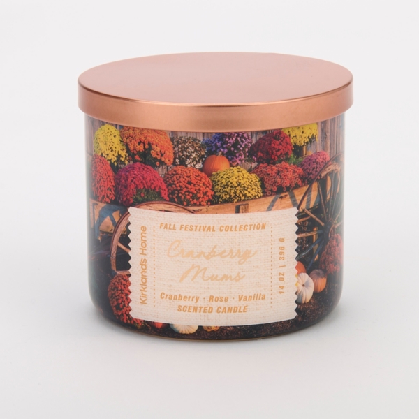 Cranberry Mums 3-Wick Jar Candle