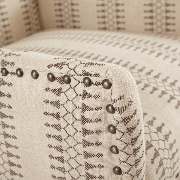 Striped High Back Regina Dining Chairs, Set of 2