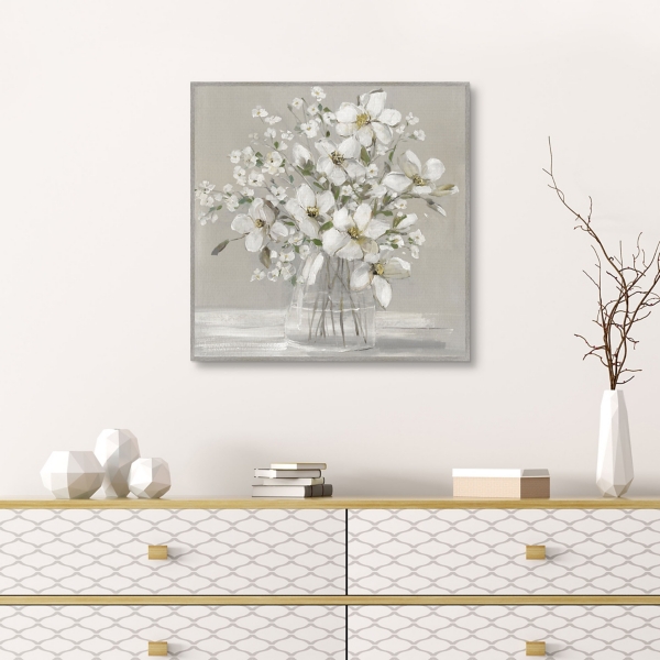 Blooming Magnolias Framed Canvas Art Print