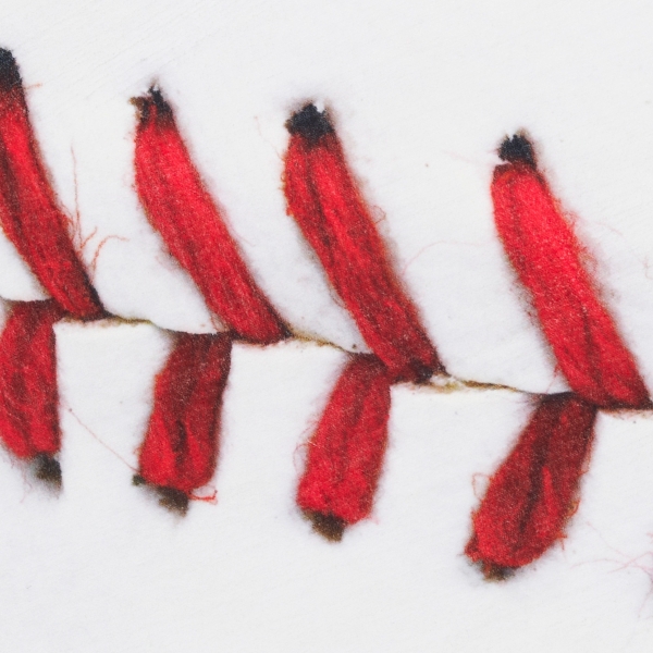 Round Baseball Kids Washable Area Rug