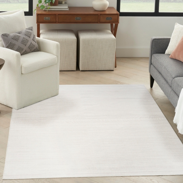 Solid Gray Washable Area Rug