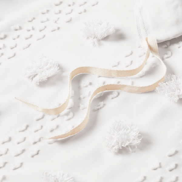 Ivory Jacquard Full/Queen 3-pc. Duvet Cover Set