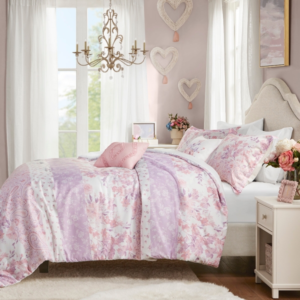 Pink Paisley Twin/Twin XL 4-pc. Comforter Set
