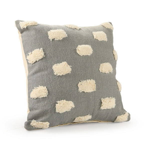 Light Gray and Ivory  Zeal Pillow