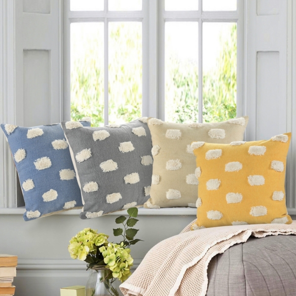 Light Gray and Ivory  Zeal Pillow