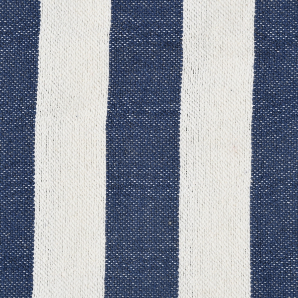 Navy and White Striped Harbor Throw Blanket