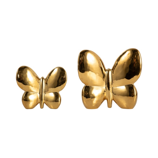 Gold Balloon Butterfly Figurine, 8 in.