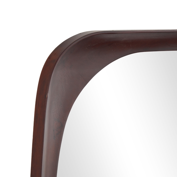 Dark Brown Wood Teddy Wall Mirror