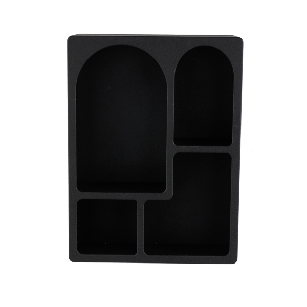 Black Floating Cubby Wall Cabinet