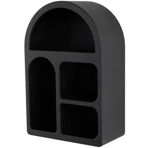 Black Arched Cubby Wall Cabinet