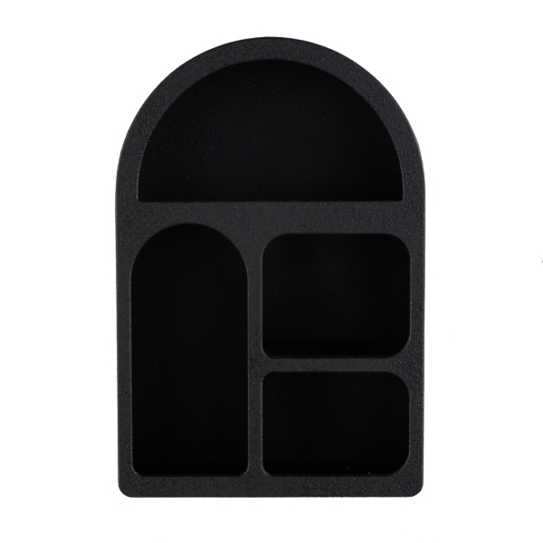 Black Arched Cubby Wall Cabinet