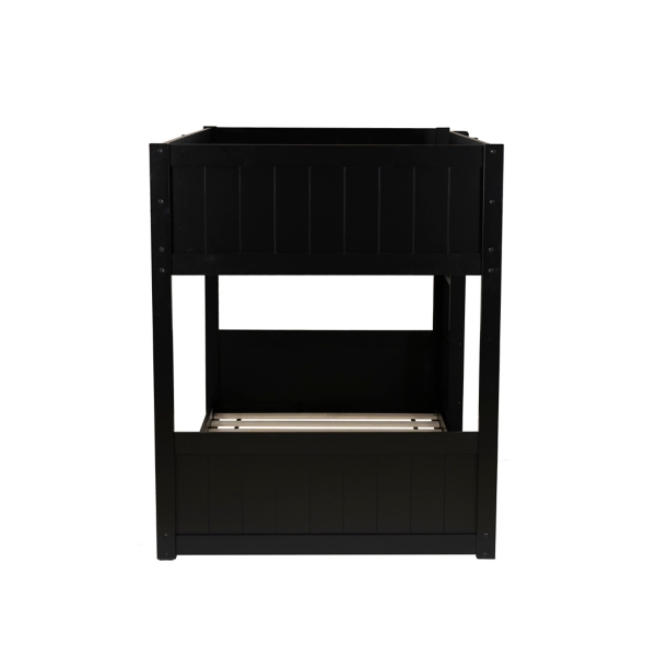 Black Wood Low Profile Darcy Twin Bunk Bed