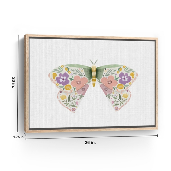 Marigold Moth Kids Framed Canvas Art Print