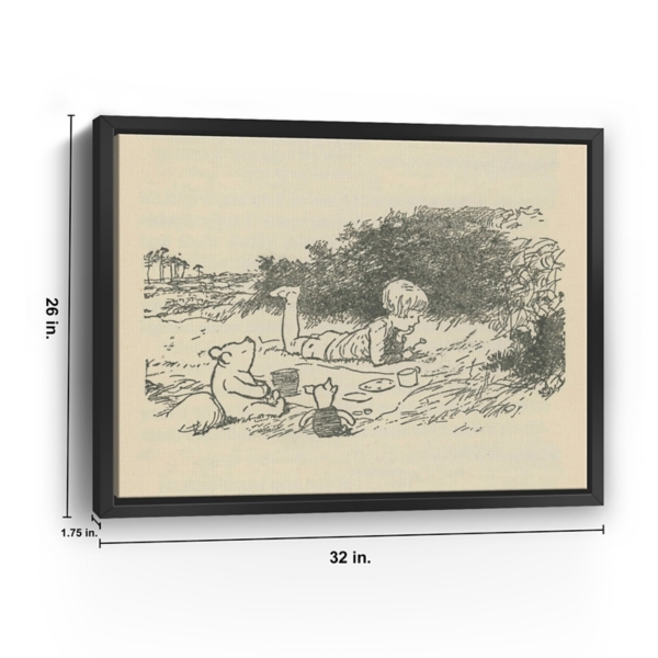 I Saw a Heffalump Framed Canvas Art Print, 32x26