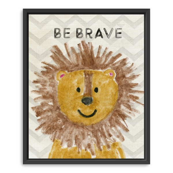 Be Brave Kids Framed Canvas Art Print, 26x32