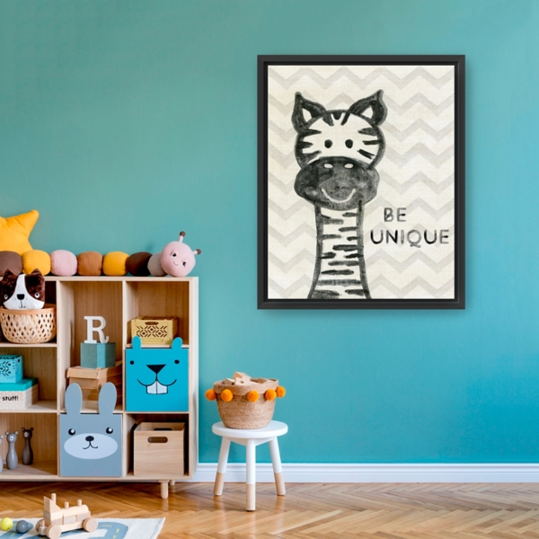 Be Unique Kids Framed Canvas Art Print, 26x32