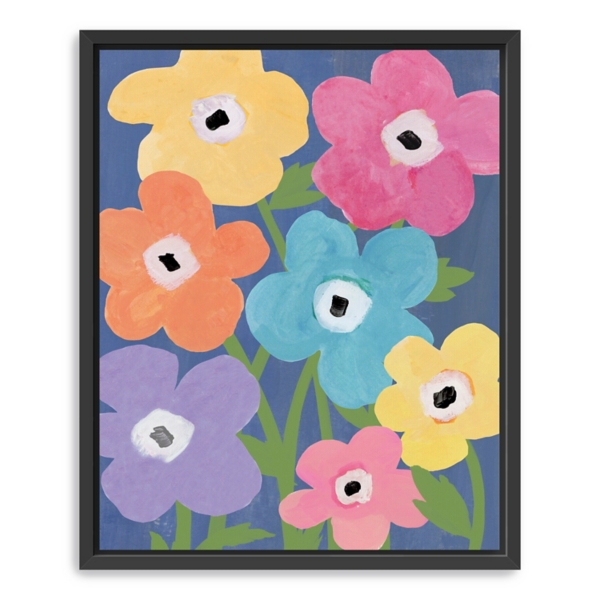 Flower Market Bunch Framed Canvas Art Print