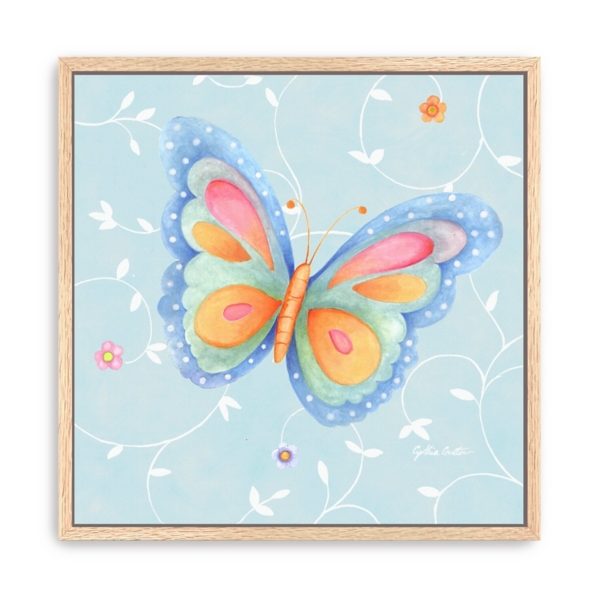 Blue Whimsical Butterfly Framed Canvas Art Print | Kirklands Home