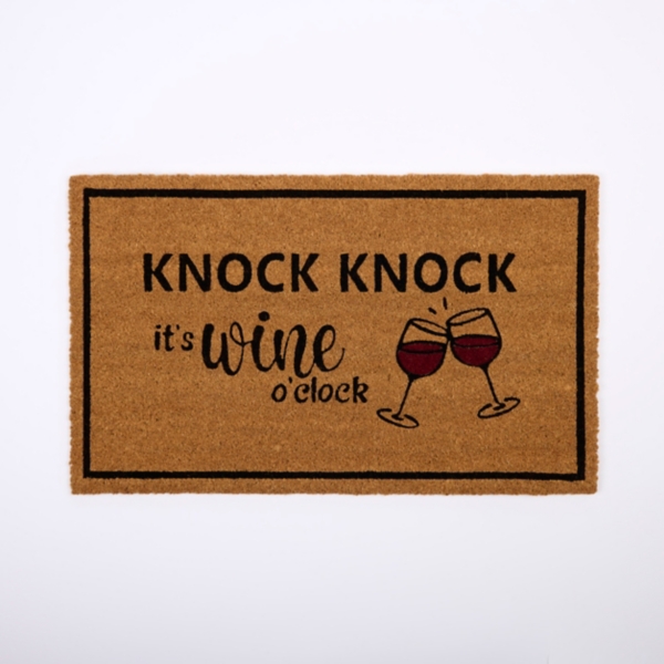 Knock Knock Wine O'Clock Doormat