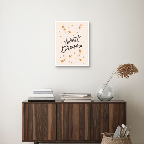 Sweet Dreams Kids Framed Canvas Art Print