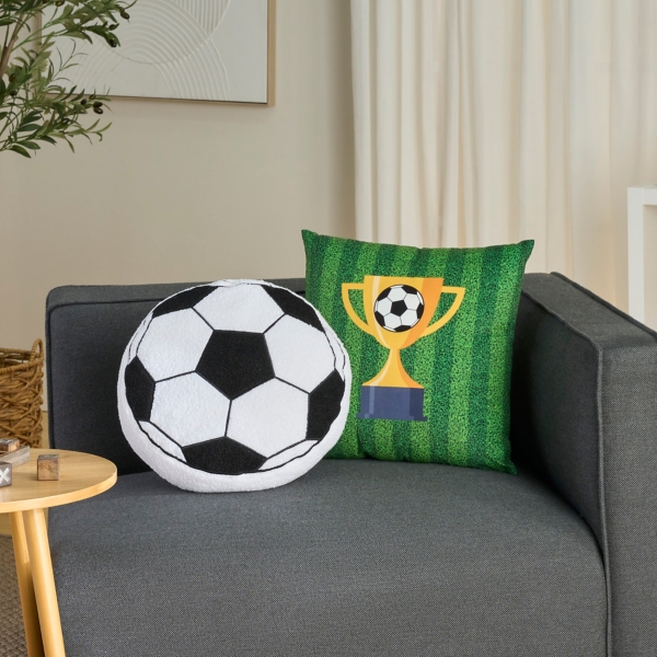 Plush Soccer Pillows, Set of 2