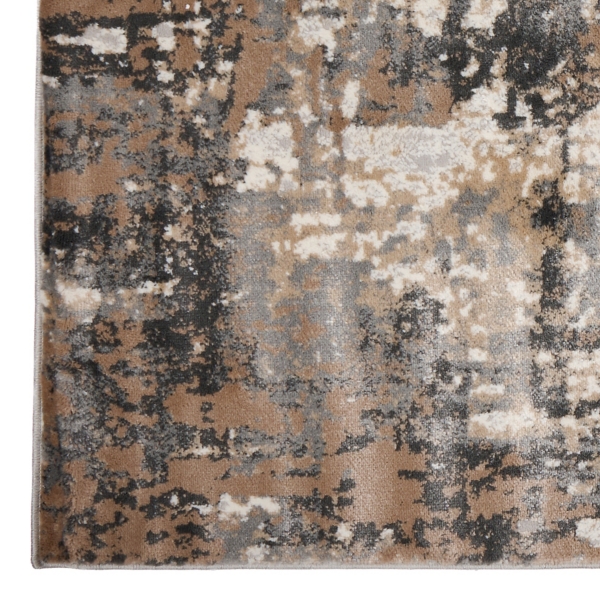 Gray Aurora Abstract Area Rug, 5x8