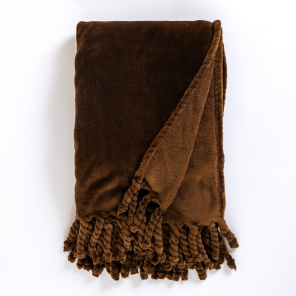 Chocolate Perfectly Plush Throw | Kirklands Home