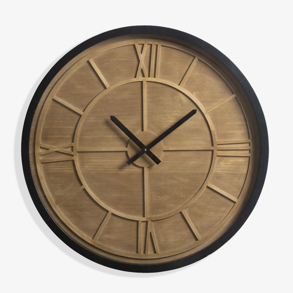 Brown Wood Barlow Wall Clock