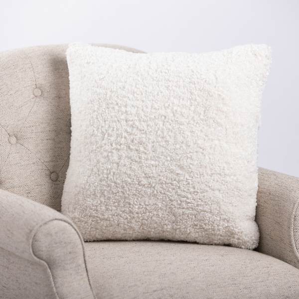 Ivory Cozy Boucle Pillow | Kirklands Home