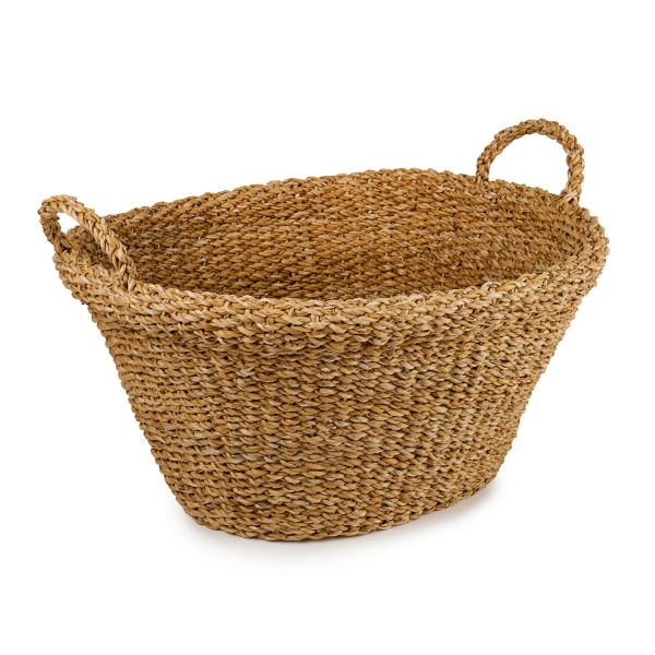 Woven Seagrass Basket with Handles | Kirklands Home