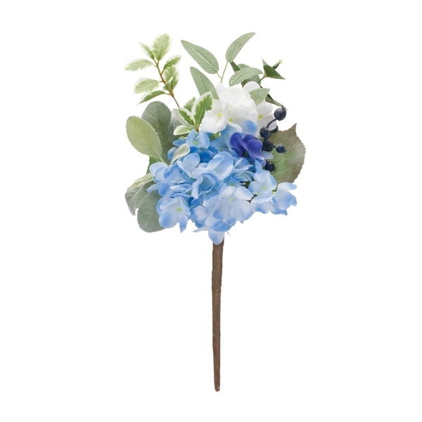 Blue and White Mixed Floral Bouquets, Set of 2