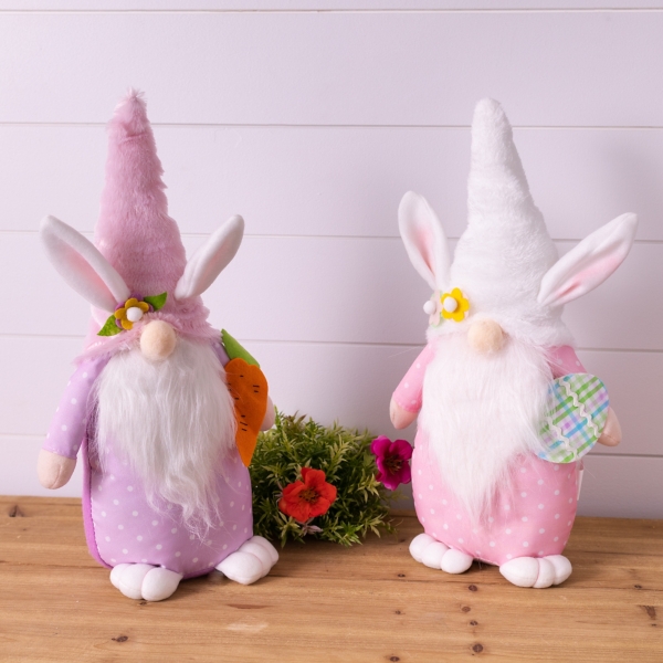 Plush Bunny Gnome Shelf Sitters, Set of 2