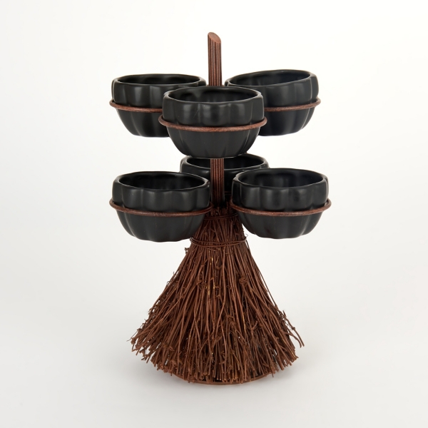 Broom Tiered Candy Bowl Tray | Kirklands Home