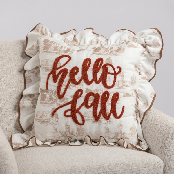 Rust Toile Hello Fall Pillow Kirklands Home