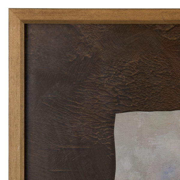 Green Forest Deckled Edge Framed Art Print