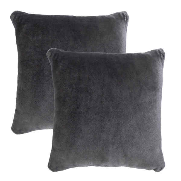 Gray Perfectly Plush Pillows, Set of 2