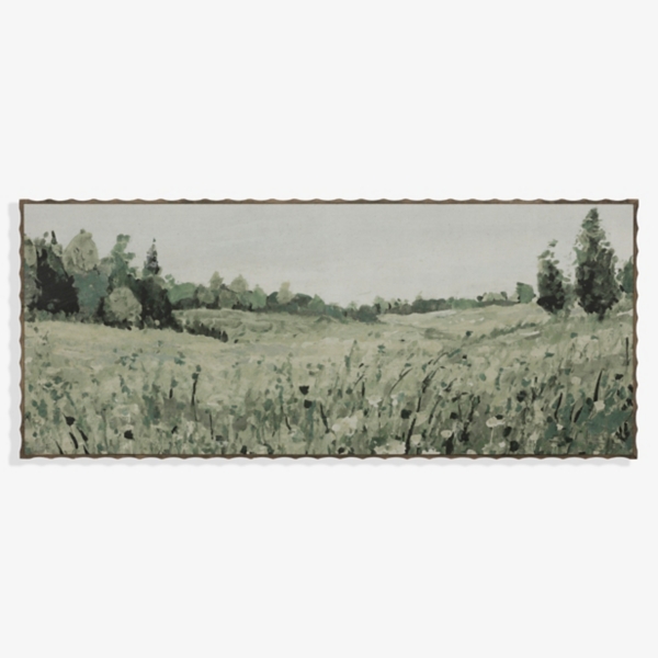 Countryside Wildflowers Wavy Framed Art Print | Kirklands Home